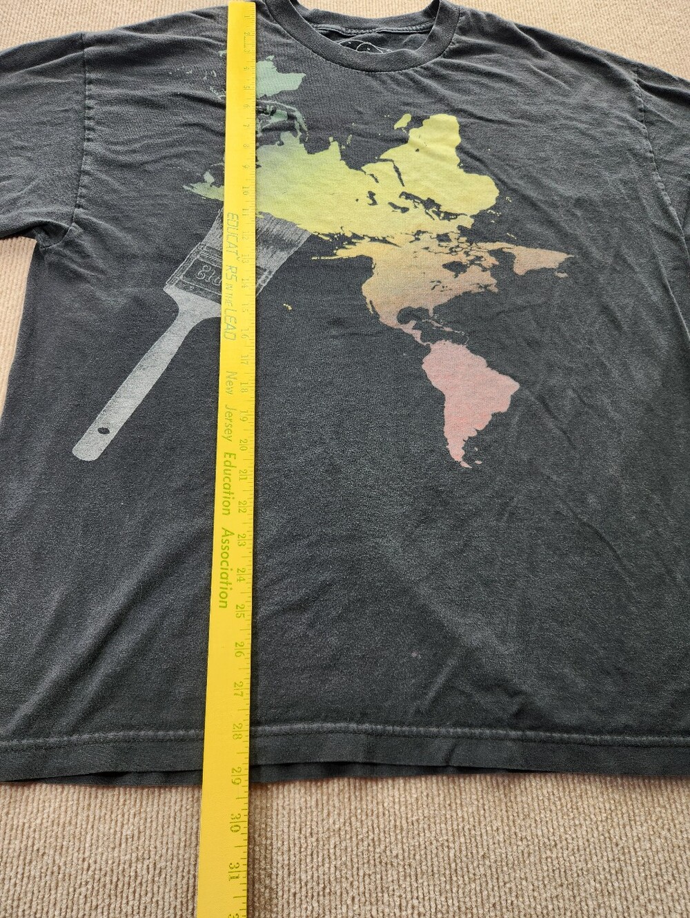 Eldon Black Graphic Logo T-Shirt Men's Size XL Short Sleeve Cotton Crew Neck - Picture 5 of 6